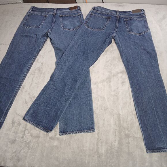 J Crew The Sutton Jeans Lot (2) Mens 31x32 Blue Straight Dark Wash Preppy C9892 - Picture 3 of 12